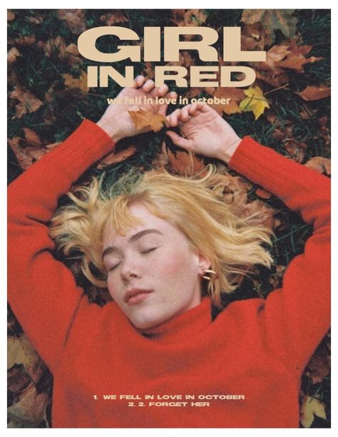 Girl In Red Poster, Indie Poster, October Music, Red Poster, Girl In Red, Artist Wall, Pochette Album, Movie Poster Wall, Picture Collage Wall