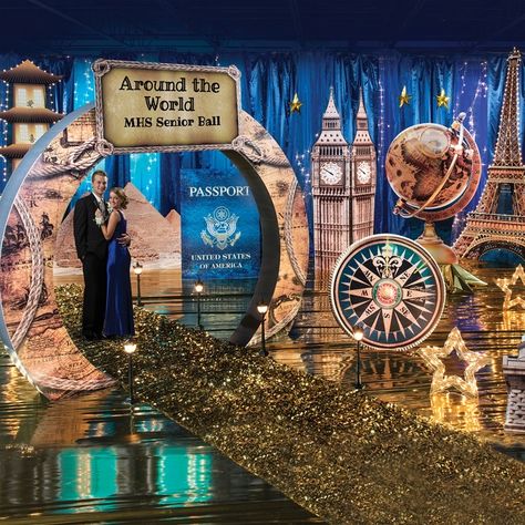 Around The World Prom Theme, Vintage Hollywood Theme, Boardwalk Theme, Airport Theme, Around The World Theme, London Theme, Prom Themes, Travel Party Theme, Dance Themes