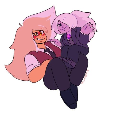 Jasper And Amethyst, Universe Pictures, Jasper Su, Steven Universe Fusion, Amethyst Su, Amethyst Steven Universe, Steven Universe Pictures, Steven Universe Characters, Steven Universe Fanart