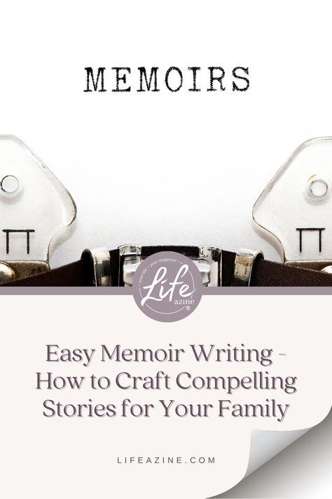 Inspirational image promoting LIFEazine’s blog post on easy memoir writing, featuring an inviting workspace with a notebook and pen, designed to motivate readers to start writing compelling family stories How To Write A Memoir, Memoir Ideas, Family Tree Book, Biography Books, Memoir Writing, Personal Writing, Writing Instruction, Personal History, Family Books