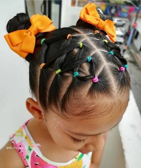 Cute Hairstyles For Babies, Toddler Hairstyles Girl Fine Hair, Band Hairstyles, Easy Toddler Hairstyles, Rubber Band Hairstyles, Easy Little Girl Hairstyles, Lil Girl Hairstyles, Girl Hair Dos, Toddler Hairstyles