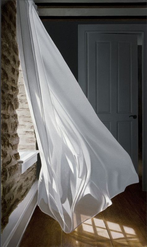 Soave Intermezzo Alexander Volkov, Cloth Folding, Fabric Drape, Open Door, White Curtains, Window View, Open Window, Through The Window, Summer Breeze