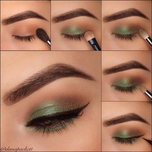 Olive Makeup, Brown Eye Makeup, Green Eyeshadow Look, Maquillage Yeux Cut Crease, Make Up Storage, Make Up Studio, Eye Makeup Pictures, Brown Eye, Green Makeup