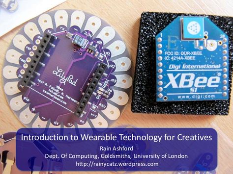 A talk I gave at OpenGDNM on wearable technology, sensors, actuators, LilyPad Arduino, Maker / Hacker Culture, some examples of wearable tech, plus summary rou… Lilypad Arduino, Smart Clothing, Wearable Electronics, E Textiles, Smart Outfit, Wearable Tech, Wearable Technology, Lily Pads, Arduino