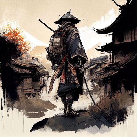 #samurai #ninja Samurai Village, Ninja Village, Samurai Ninja, Village Design, Cultura Pop, Manga Art, Japan, Anime, Design