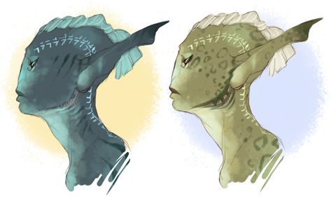 People Profile, Fish People, Dnd Races, Humanoid Creatures, Alien Concept, Alien Design, Alien Concept Art, Creature Feature, Creature Concept