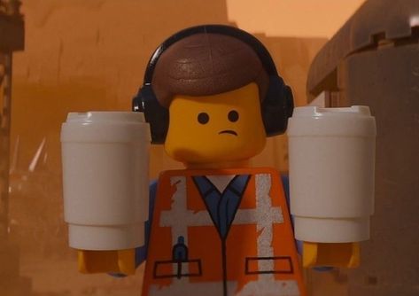 Lego Man, Lego Movie, Video Editor, Lego, Headphones, Tools, Orange