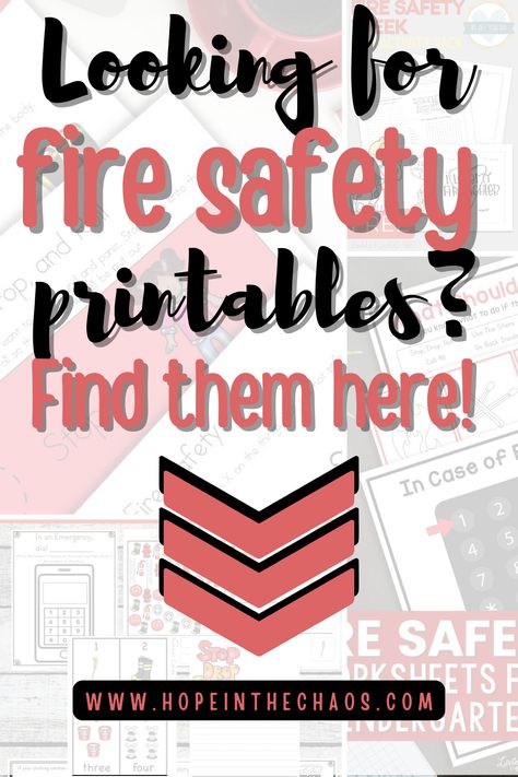 Free Fire Safety Printables, Fire Safety Lesson Plans, Fire Safety Worksheets, Safety Lesson Plans, Fire Safety Lessons, Fire Safety Free, Fire Safety Training, Fire Safety Unit, Fire Safety For Kids