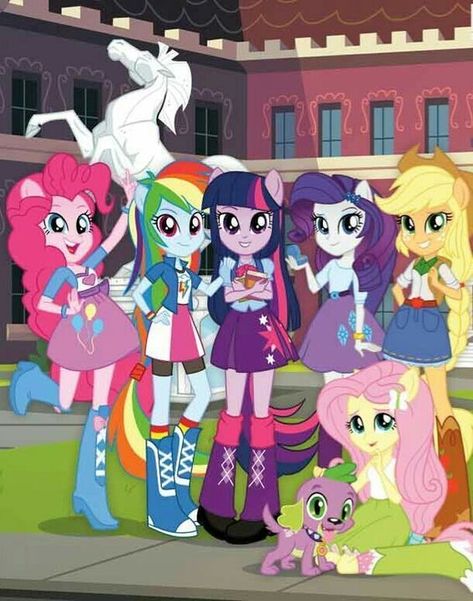 Halloween For 6 People, Equestria Girls Wallpaper, 4 People Halloween Costumes, Canterlot High, My Little Pony Rainbow Dash, Cute Group Halloween Costumes, Mane 6, My Little Pony Costume, My Little Pony Poster