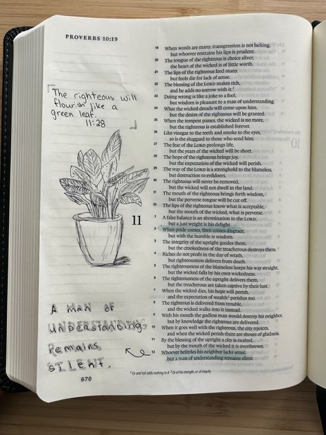 Proverbs 10 Bible Journaling, Proverbs Bible Journaling, Bible Journaling Proverbs, Bible Wrecking, Jesus Notes, Proverbs 7, Philippians 1 21, Bible Doodles, Bible Journal Notebooks