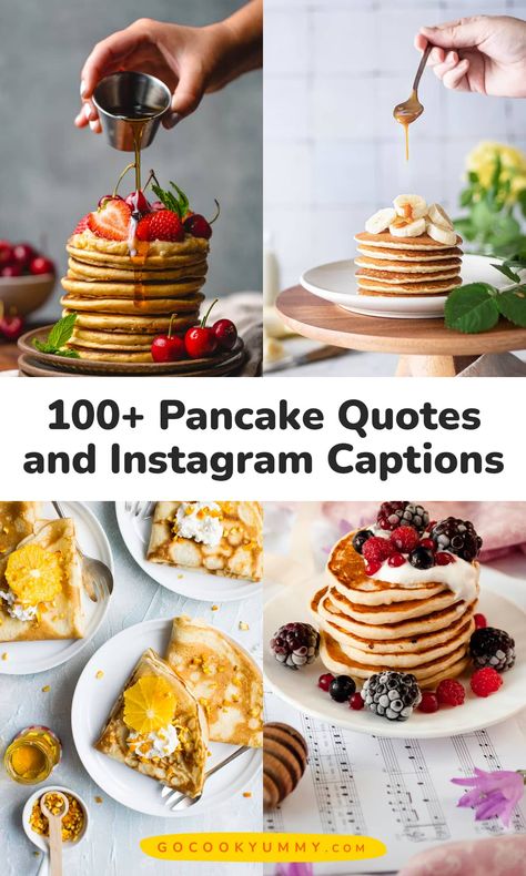 Find best 100+ pancake quotes and captions for your Instagram pictures, profile and bio. Pancake Quotes Mornings, Pancake Captions Instagram, Pancake Quotes, International House Of Pancakes, Nutella Pancakes, Pancakes For Dinner, Brunch Inspiration, Pancake Toppings, Food Captions