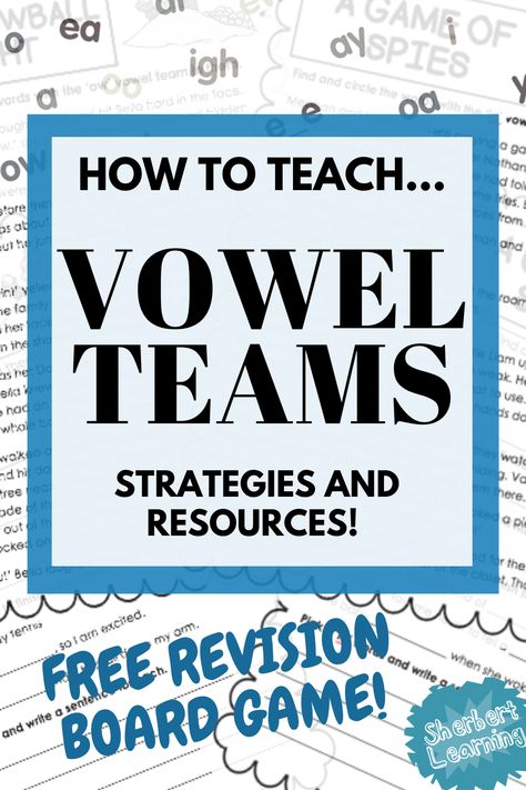 Long Vowel Patterns Activities, Digraph Games Free, Teaching Vowel Teams First Grade, Long E Vowel Teams Anchor Chart, Oa Vowel Team Worksheets, How To Teach Vowel Teams, Vowel Team Games, Vowel Team Syllables, Vowel Team Activities Free