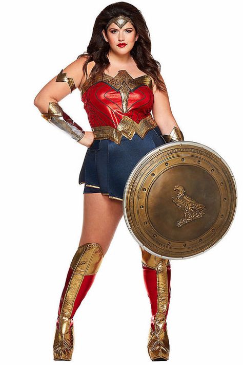 Wonder Woman: There will be a lot of Wonder Women this year, but you'll be the hottest one, obviously. Click through for more plus-size Halloween costumes. Adult Wonder Woman Costume, Halloween Costumes Women Plus Size, Costumes Women Plus Size, Wonder Woman Tutu, Wonder Woman Accessories, Wonder Woman Halloween Costume, Hippie Costume Halloween, Wonder Woman Outfit, Best Couples Costumes