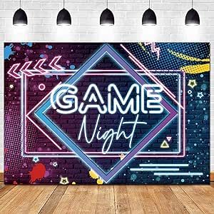 Game Night Theme, Neon Photo, Night Theme, Birthday Party Decor, Cake Table, Game On, Photo Background, Game Night, Party Decor