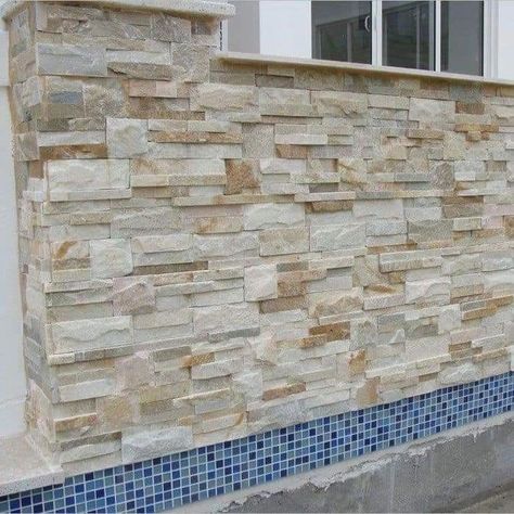 Stonewall design ideas ✨️ #stonewall #stonewalldesign #stonewalls #homedesignsdworld #explorepost #explorepage #explore #reelkrofeelkro #viralpage #hairstyletutorial #hairhack Stone Wall Decor, Building Construction Materials, Fence Wall Design, Brick Bbq, Stone Wall Design, Mexico House, Kitchen Design Color, Waterfall Design, Boundary Walls