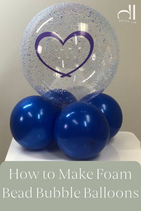 Try accenting your next balloon creation with these fun foam bead bubbles! Balloon Tips, Balloon Tutorials, How To Make Foam, Jumbo Balloons, Bubble Balloons, Helium Balloons, Diy Beads, Event Decor, Balloons