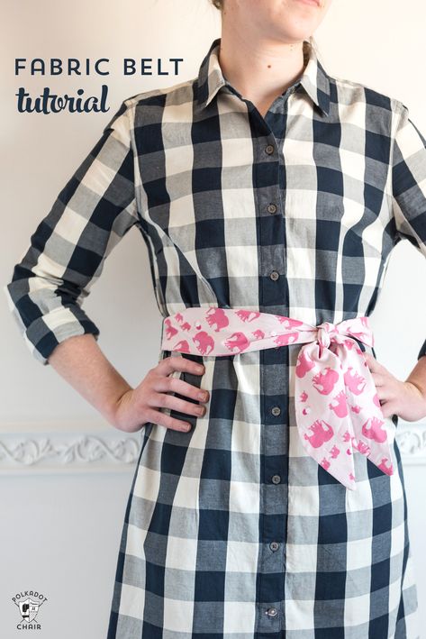 Learn how to make a fabric belt or sash with this free sewing tutorial. Can be made in multiple sizes. #FabricBeltTutorial #fabricbelt #sewingtutorial Tote Bag Pattern Free, Diy Fashion Projects, Beginner Sewing, Sewing Tutorials Free, Beginner Sewing Projects Easy, Fabric Headbands, Leftover Fabric, How To Hem Pants, Sewing Projects For Beginners