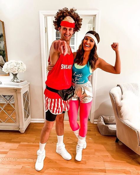 Katy on Instagram: “Let’s get PHYSICAL 💪🏼 #adulthalloween #happyhalloween #letsgetphysical #richardsimmons #80sworkout #80sworkoutgirl #halloweencostume” Richard Simmons Costume, 80s Workout Costume, 80s Workout, Richard Simmons, Happy Halloween, Let It Be, Halloween, Women's Top, On Instagram