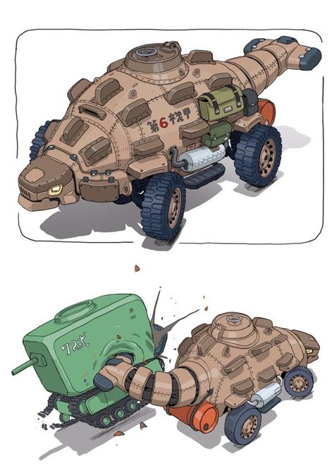 Art by gatring03 Mechanical Creatures, Spider Tank, Mecha Tanks, Robot Design Sketch, Armored Car, Robot Animal, Cool Robots, Arte Robot, Titanfall