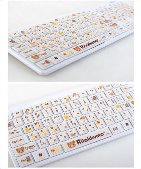 Korean Keyboard, Laptop Keyboard Stickers, Diy Keyboard, Korean Store, Pen Stationary, Japanese Stuff, Diy Laptop, Keyboard Stickers, Kawaii Pens