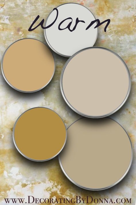 What Are The Best Colors To Warm You Up? Gold Paint Colors, Cottage Paint Colors, Warm Paint Colors, Cozy Colors, Valspar Paint, Gold Rooms, Cottage Painting, Storing Paint, Paint Palette