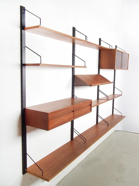 Wood Works, Wall Unit, Shelving Unit, Vintage Design, Vintage Designs, Interior Decorating, The Unit, Shelves, Interior Design