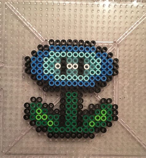 Super Mario Ice Flower Perler Hama Bead Pattern Mario Ice Flower, Mario Perler Beads, Melted Beads, Rave Bracelets, Perler Bead Mario, Ice Flower, Pixels Art, Bead Creations, Melty Bead Patterns