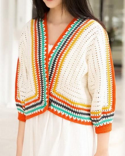 Free Crochet Pattern of Hexagonal Sweater Bosnian Crochet Patterns, Hexagon Vest Haken, Hexagon Crochet Cardigan, Hexagon Cardigan Crochet, Jaket Crochet, Hexagon Cardigan, Crochet Cardigan Pattern Free, Crochet Jumper, Crochet Sweater Pattern Free