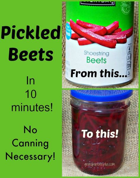 Pickled Beets - no canning grandparentsplus.com Pickling Canned Beets, Pickled Beets With Canned Beets, How To Make Pickled Beets From Canned Beets, Pickled Beets From Canned Beets, Picked Beets, Pickle Beets, Pickling Veggies, Refrigerator Pickled Beets, Grow Beets