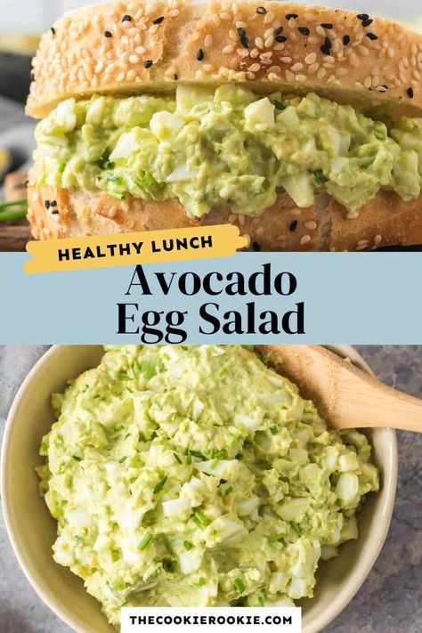 Avocado Egg Salad Recipe, Sandwich Egg, Egg Salad Recipe Healthy, Easy Egg Salad, Avocado Egg Salad, Egg Salad Sandwiches, Healthy Food Facts, Egg Salad Recipe, Stuffed Avocado Healthy