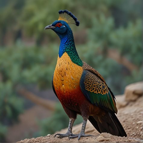 Perfect shot😍 The Himalayan Monal The Himalayan Monal, renowned for its vibrant plumage, is the national bird of Nepal. Its kaleidoscopic feathers shimmer with a gradient of iridescence, making it a spectacle in the dense forests of the Himalayas. These birds are solitary except during breeding season, when they form monogamous pairs. Found at altitudes of 3,000 to 5,000 meters, their habitat ranges from coniferous forests to alpine meadows. Monals are renowned for their intricate courtship ... Nepal National Bird, Himalayan Monal Bird, Himalayan Monal, Art Learning, Flying Flowers, Alpine Meadow, Bird Photos, State Birds, Blue Wings