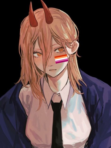 power | chainsaw man | csm | fanart | cat | meowy | pfp | profile picture | lesbian flag | homosexual | wlw | sapphic | lgbtq | queer | sexuality flags | pink hair | hair clips | anime | manga Power Fanart, Power Chainsaw Man, Power Icon, Power Chainsaw, Lesbian Flag, Man Icon, Angel And Devil, Chainsaw Man, Male Art