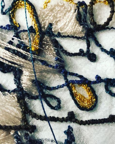 Maria Wigley Textiles on Instagram: “Close up of the interwoven conversations #writingcommunity #writingwiththread #stitchwriting #detail #stitchedconversation #words…” Maria Wigley, Creative Moodboard, Writing Community, Close Up, Textiles, Writing, On Instagram, Instagram, Art