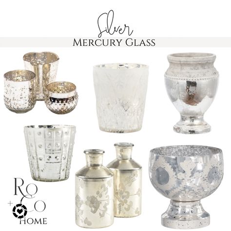 Mercury Glass Vases, Mercury Vases, Refresh Home, Mercury Glass Vase, Styling Home, Silver Vase, Round Vase, Silver Decor, Glass Vases