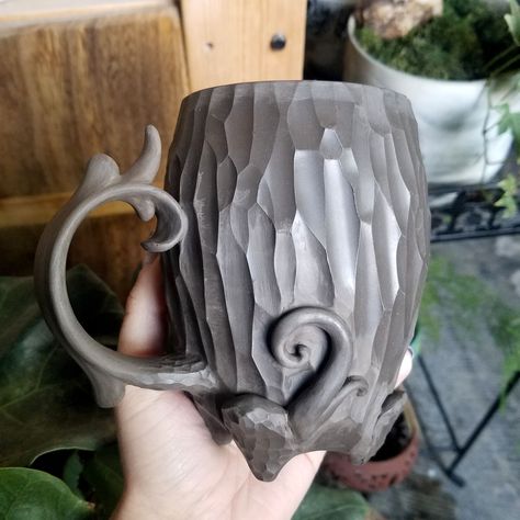 Whimsical Pottery Mugs, Fantasy Ceramics, Celtic Pottery, Pottery Carving, Whimsical Pottery, Pottery Lessons, Pottery Form, Making Changes, Pottery Pot