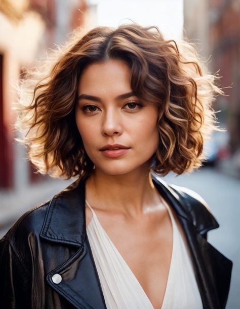 Curly One Length Bob, 2b Bob Haircut, Bob Curly Hairstyles, Curly Bob Hair, Bob Hair Styles, Bob Hairstyle Ideas, Trendy Bob, Trendy Bob Hairstyles, Wavy Bob Haircuts