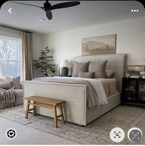 Chris Loves Julia Rosemarie Rug, Bed With Footboard Decor, Gray Fabric Bed Frame, Highland Park Upholstered Bed, Master Bed Frames, Wood And Upholstered Bed Master Bedrooms, Highland Park Bed, Castlery Bedroom, Dusk Berkeley Bed