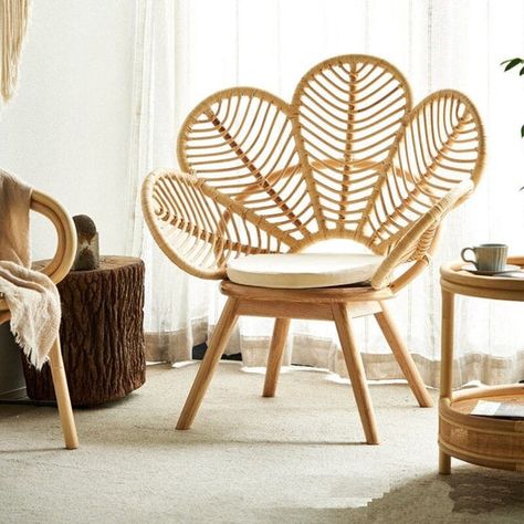 Furniture – wickedafstore Rattan Fabric, Indoor Wicker Furniture, Rattan Furniture Living Room, Cushioned Chair, Rattan Bedroom, Boho Chair, Woven Chair, Leisure Chair, Arm Chairs Living Room