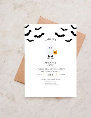 JVCalDesign - Etsy Halloween Baby Birthday, Twin Birthday Themes, Spooky One Birthday, October Birthday Parties, 1st Birthday Boy Themes, Halloween First Birthday, Halloween 1st Birthdays, Halloween Themed Birthday Party, Spooky One