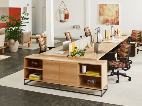 West Elm Work Greenpoint Series Team Desk Work Spaces, Steelcase Chair, Steelcase Office, Office Redesign, Traditional Office, Office Space Design, Office Layout, Bureau Design, Open Office