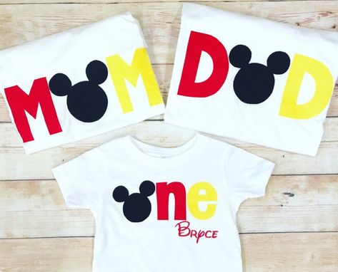 Mickey Mouse 1st Birthday Shirt, Mickey Mouse Family Shirts, Mickey Mouse Family, Mickey Mouse Birthday Shirt, Mickey First Birthday, Mickey 1st Birthdays, Mickey Mouse Bday, Mickey Mouse First Birthday, Disney Family Shirts