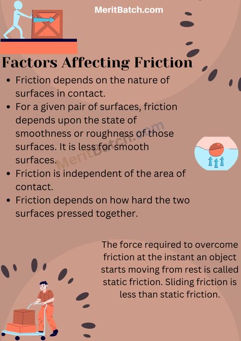 Friction Class 8 Notes Science Chapter 12 – Merit Batch Class 8 Science Notes, Class 8 Notes, Notes Science, Friction Notes, Learn Physics, Chemistry Education, Physics Notes, Science Notes, Class 8