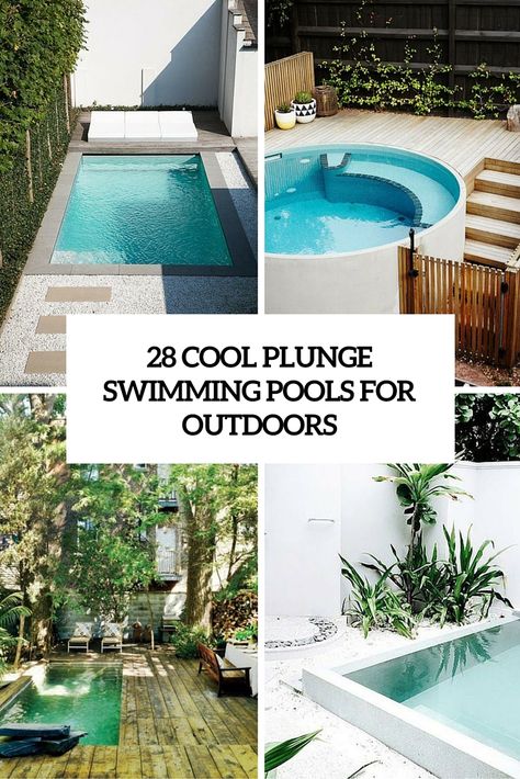 28 cool plunge swimming pools for outdoors cover Endless Swimming Pool, Small Fiberglass Pools, Pools For Small Yards, Pool House Designs, Plunge Pools, Small Backyard Design Ideas, Small Swimming Pools, Backyard Design Ideas, Backyard Designs