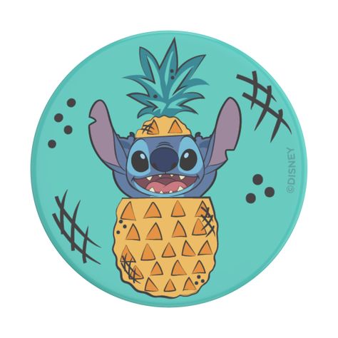 Background Stitch, Stitch Pineapple, Hand Snap, Stitch Coloring Pages, Pop Socket, Cute Animal Drawings Kawaii, Teal Background, Dog Videos, Watch Dogs