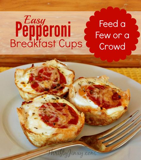 Pepperoni Breakfast Ideas, Pepperoni Breakfast, Pepperoni Recipe, Brunch Recipies, Breakfast Cups Recipe, Toast Cups, Pepperoni Recipes, Delicious Quiche, Hormel Recipes