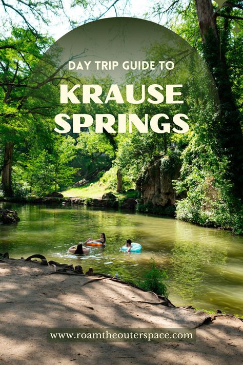 A day trip guide to spending the day at Krause Springs in Spicewood, TX. #summer #texas #texasparks Spicewood Texas Things To Do, Krause Springs Texas, Spring Break Texas, Killeen Texas Things To Do In, Sulphur Springs Texas, Krause Springs, Spicewood Texas, Comal River Texas, Texas Pools