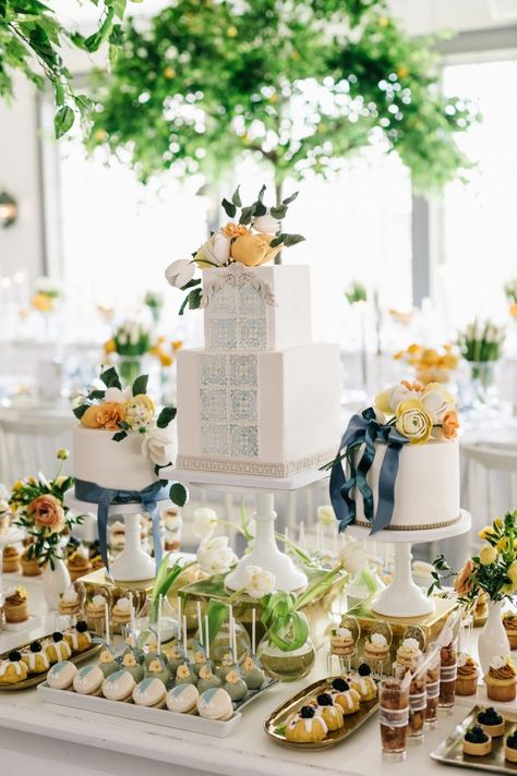 Amalfi Coast-Inspired Bridal Shower - WedLuxe Magazine Italian Bridal Showers, Love In Full Bloom, Love Is In Bloom, Production Planning, Lemon Centerpieces, Lemon Themed Bridal Shower, Bridal Shower Inspo, Italian Theme, Amalfi Coast Wedding