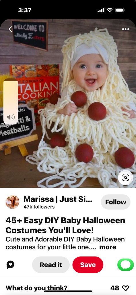 Spaghetti Costume, Diy Baby Halloween Costumes, Halloween Appetizers Easy, Halloween Appetizers, Baby Halloween Costumes, Big Book, Baby Halloween, Appetizers Easy, Diy Baby Stuff