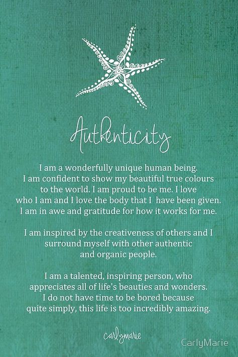 Affirmation - Authenticity by CarlyMarie Carly Marie, Fearlessly Authentic, Affirmations Positives, Life Coaching, Daily Affirmations, Positive Thoughts, Positive Thinking, Namaste, Positive Affirmations