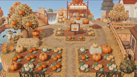 Pumpkin Patch Acnh Ideas, Cute Acnh Ideas, Animal Crossing Fall Blanket, Acnh Autumn Island Ideas, Pumpkin Patch Animal Crossing, Fall Animal Crossing Ideas, Acnh Pumpkin Patch Ideas, Acnh Fall Design Codes, Animal Crossing Pumpkin Patch